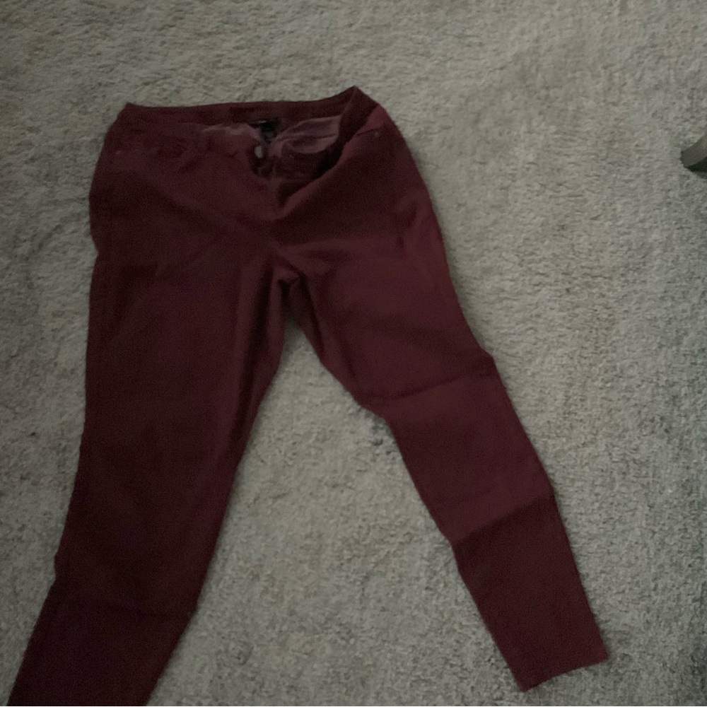 Lane Bryant Deep Red Trousers